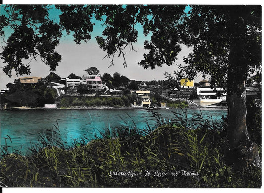 SABAUDIA - IL LAGO DI PAOLA - V1956 - FG - ACQUARELLATA