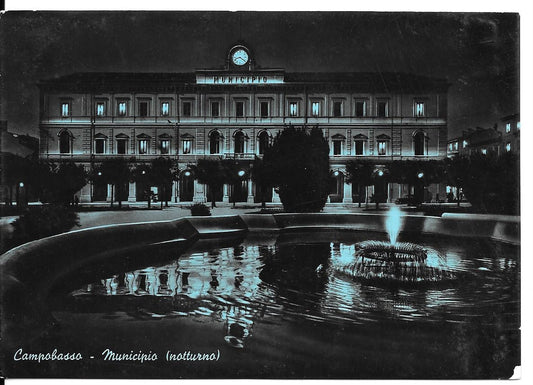 CAMPOBASSO - MUNICIPIO - NOTTURNO AZZURRATO - V1956 - FG