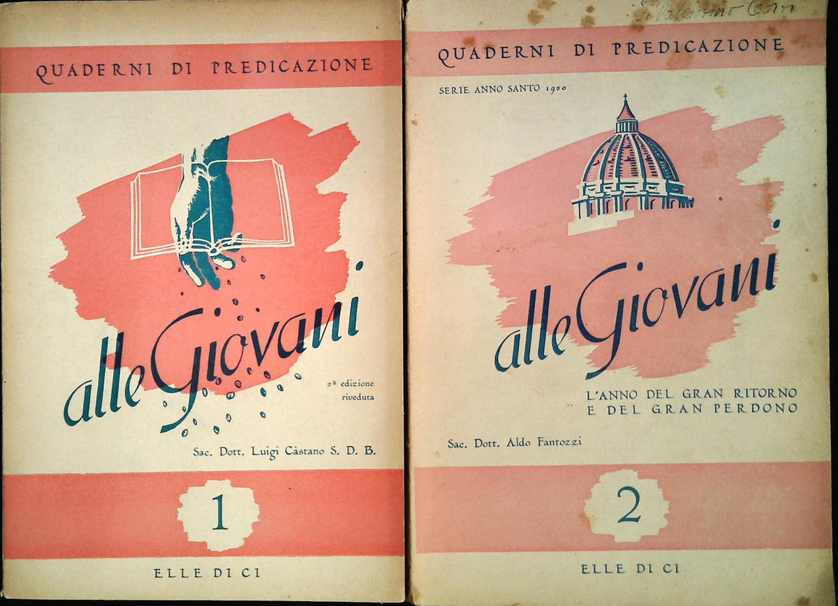 QUADERNI DI PREDICAZIONE ALLE GIOVANI - DUE VOLUMI - ALDO FANTOZZI