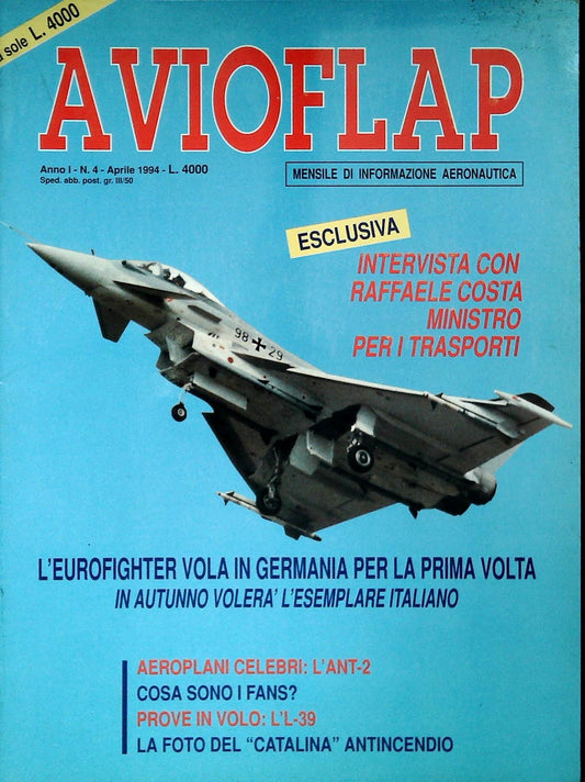 AVIOFLAP APRILE 1994 - L'EUROFIGHTER VOLA IN GERMANIA PER LA PRIMA VOLTA