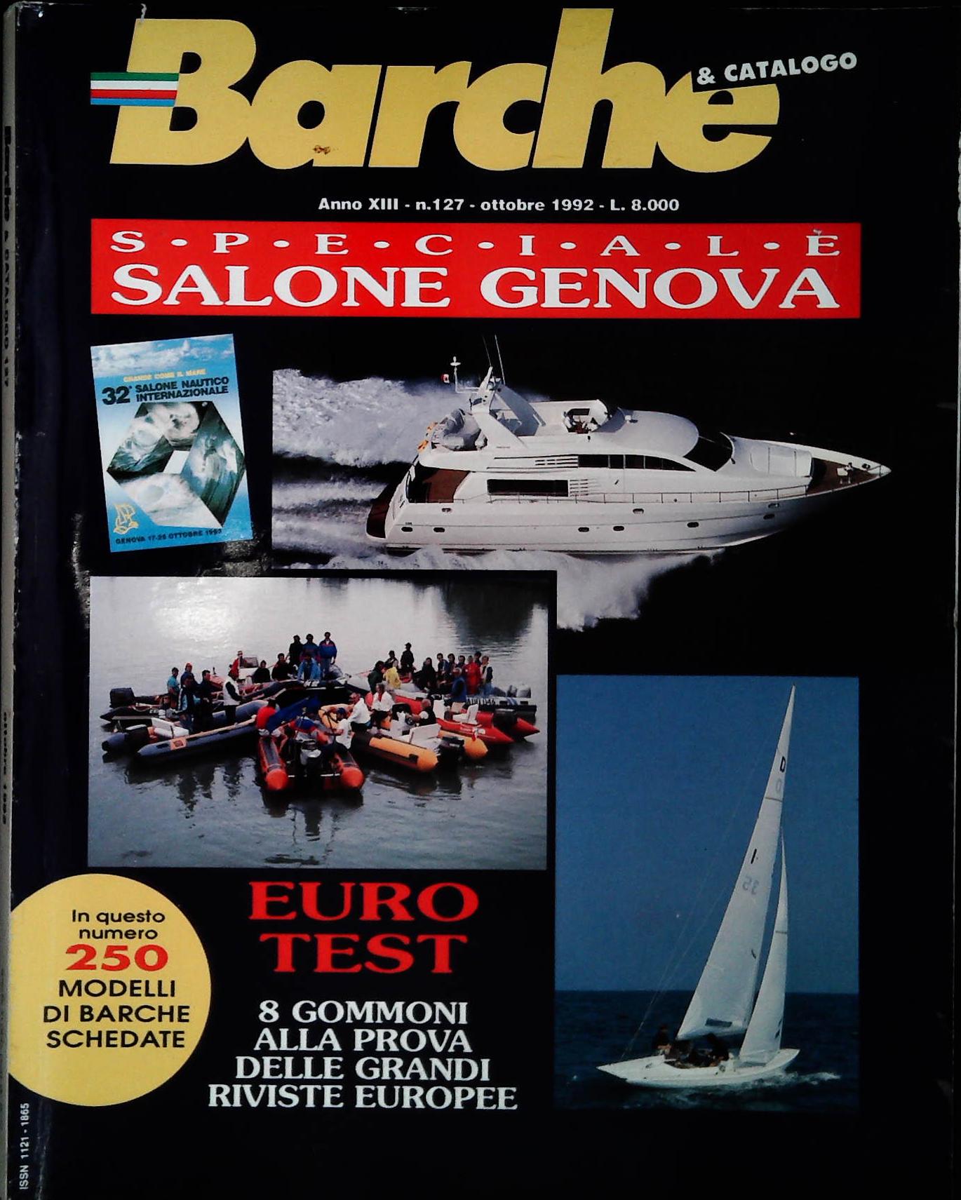 BARCHE E CATALOGO N. 127 - OTTOBRE 1992