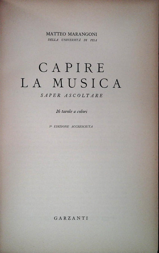 CAPIRE LA MUSICA - MATTEO MARANGONI