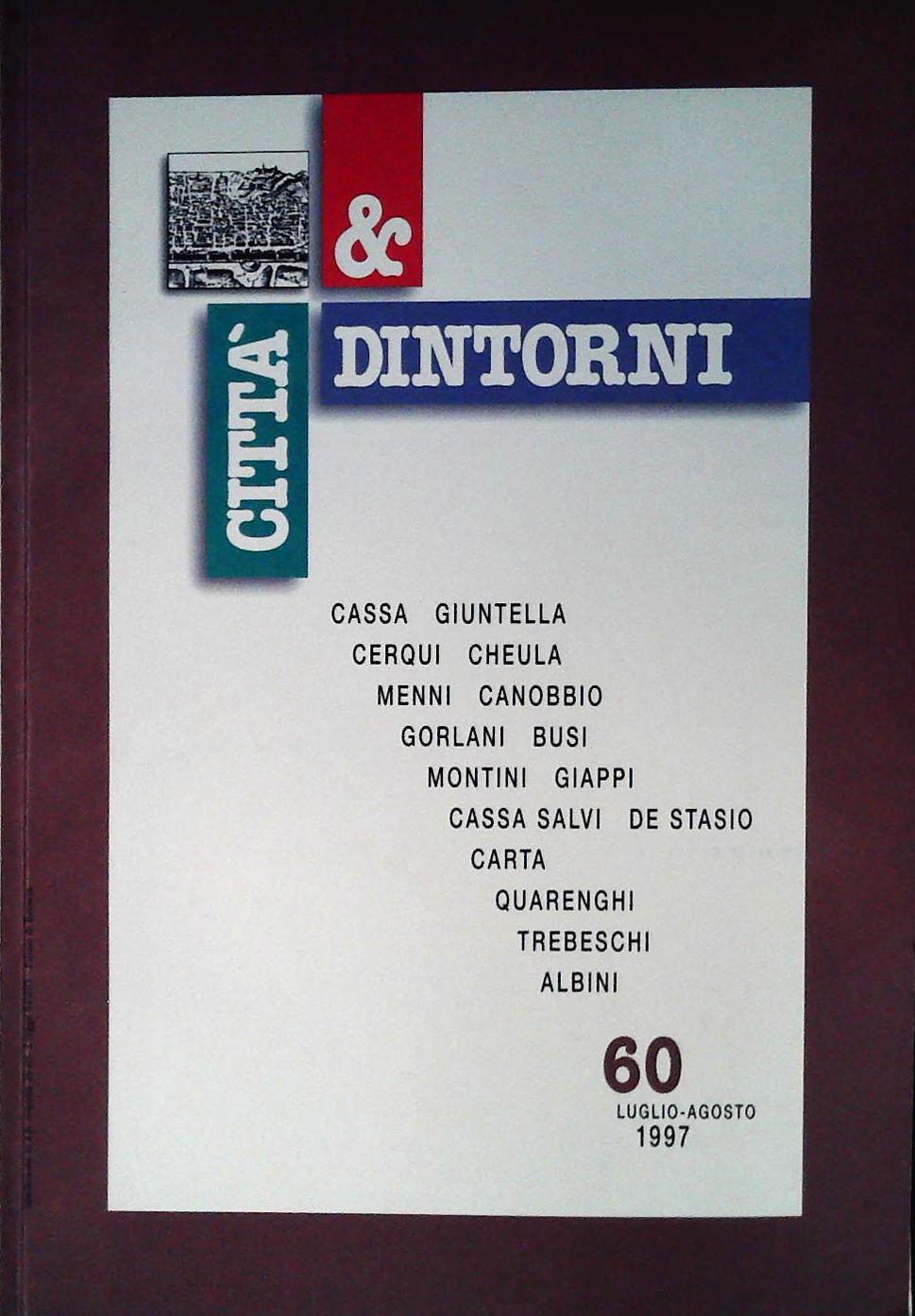 CITTA' E DINTORNI N. 60 - LUGLIO-AGOSTO 1997