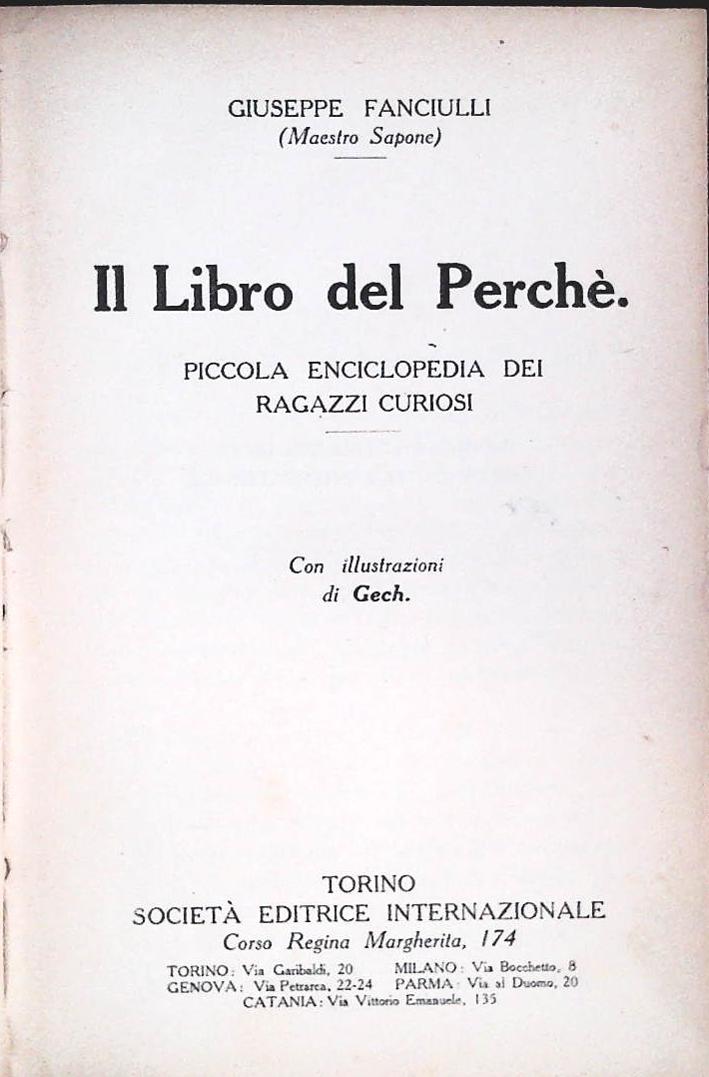 IL LIBRO DEL PERCHE' - GIUSEPPE FANCIULLI