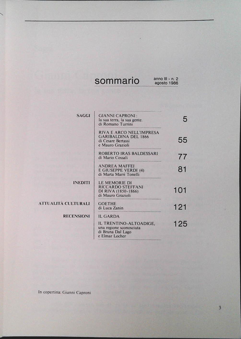 IL SOMMOLAGO AGOSTO 1986