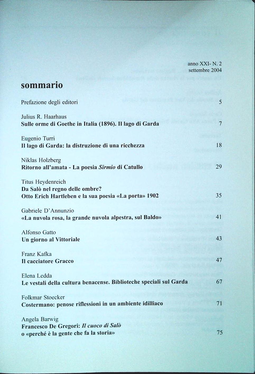 IL SOMMOLAGO - SETTEMBRE 2004