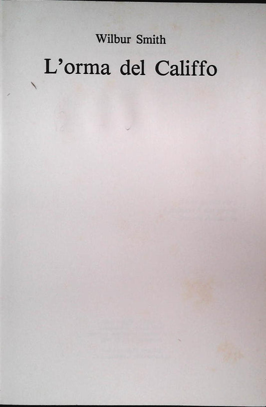L'ORMA DEL CALIFFO - WILBUR SMIT - CDE 1982 - OUTLET DEL LIBR0