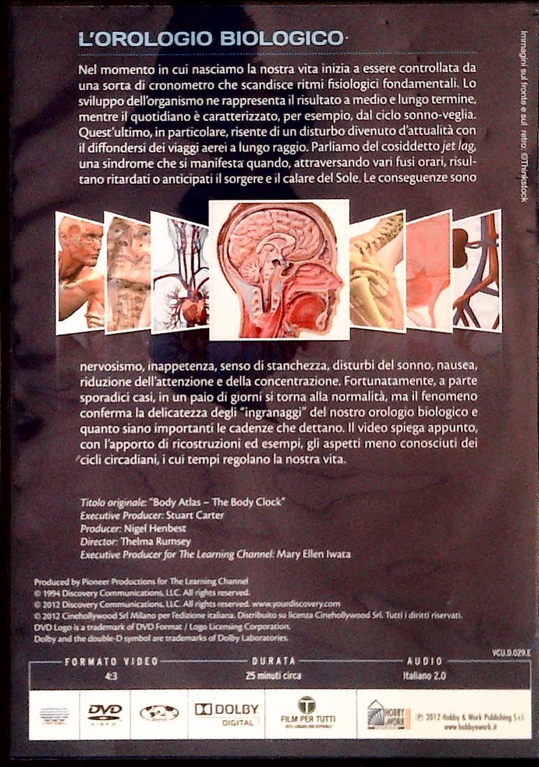 VIDEONCICLOPEDIA DEL CORPO UMANO - L'OROLOGIO BIOLOGICO - DVD