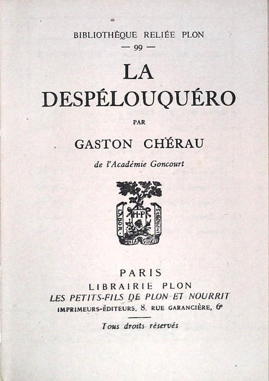 LA DESPELOUQUERO - GASTON CHERAU - FRENCH TEXT