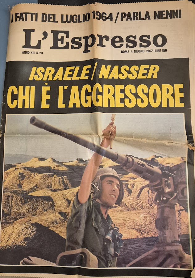 L'ESPRESSO 4 GIUGNO 1967 - ISRAELE-NASSER CHI E' L'AGRESSORE?