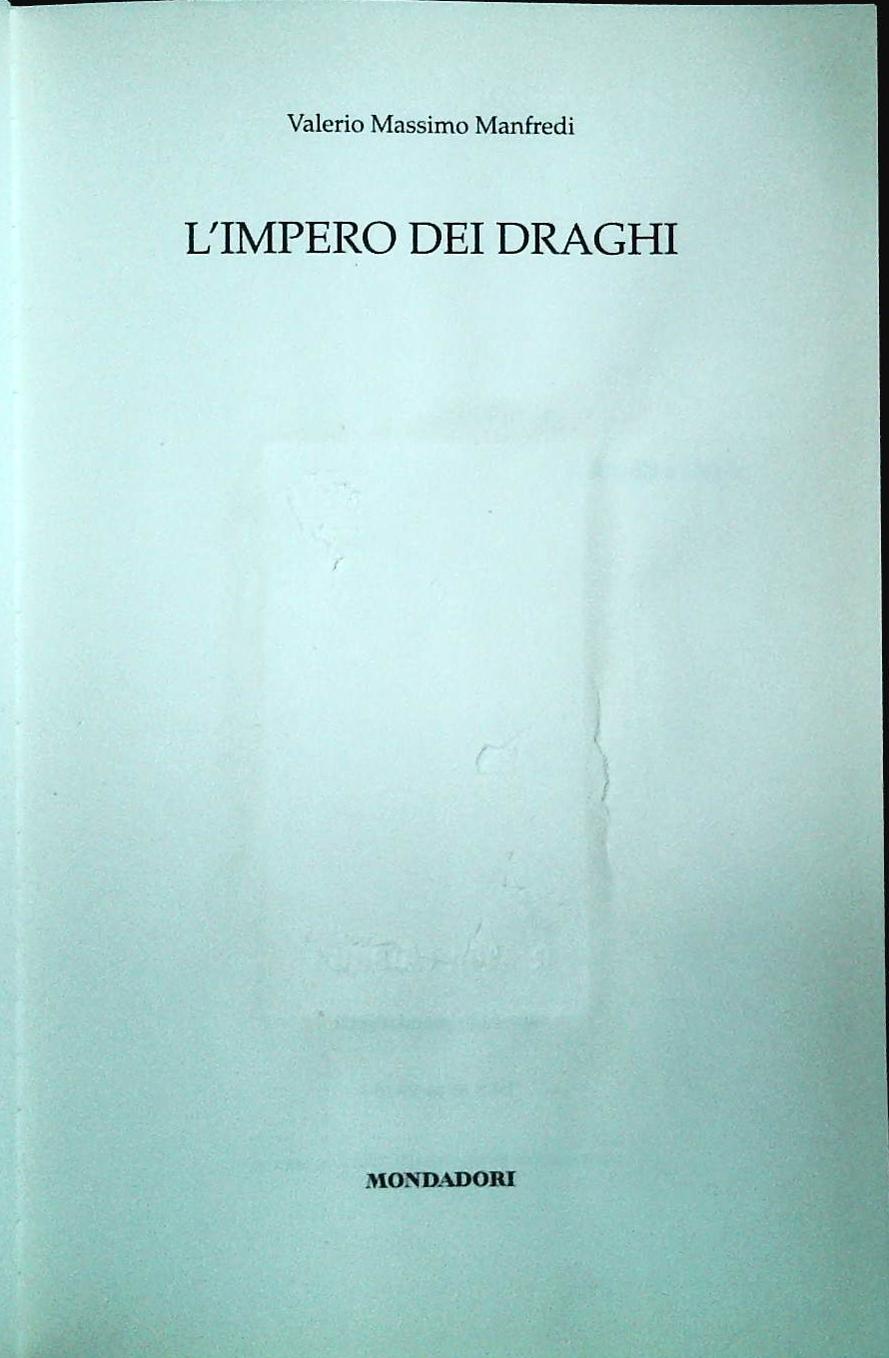 L'IMPERO DEI DRAGHI - VALERIO MASSIMO MANFREDI