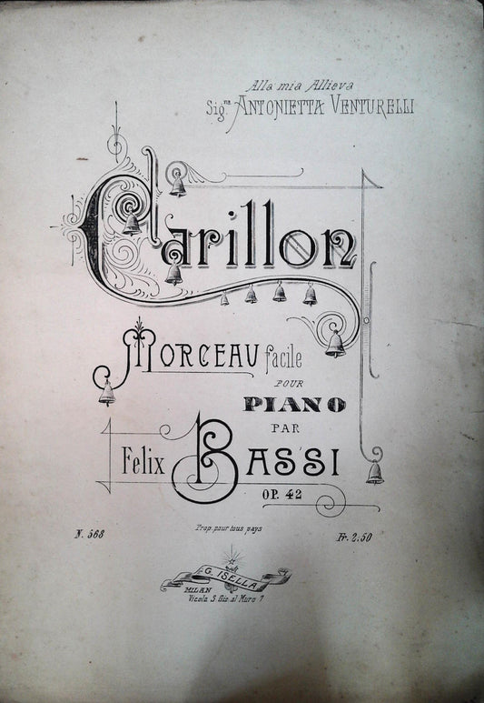 CARILLON MORCEAU FACILE - RICORDI - SPARTITO