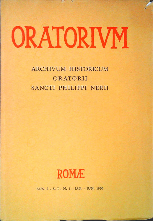 ORATORIUM - GENNAIO -GIUGNO 1970