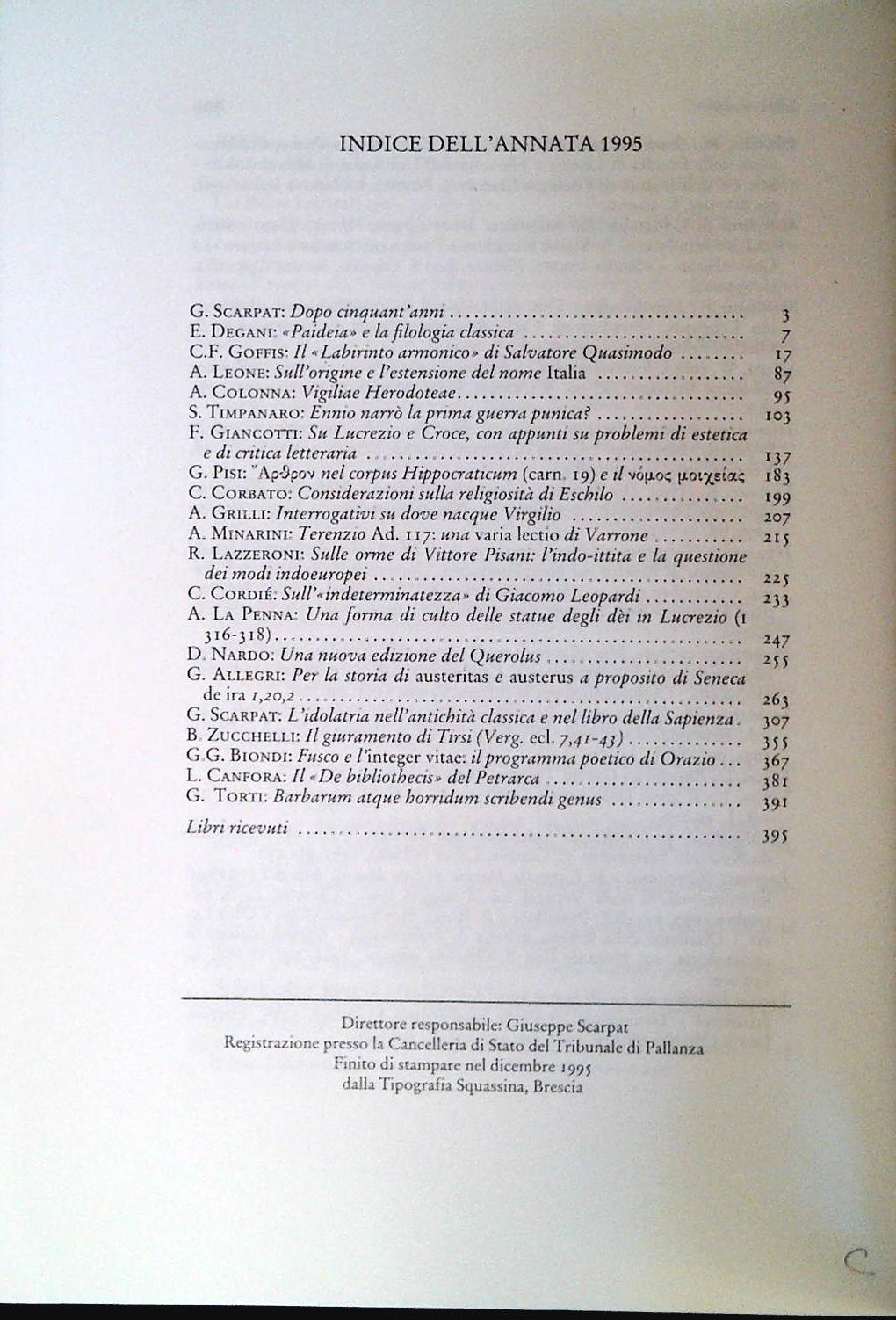 PAIDEIA - GENNAIO-DICEMBRE 1995