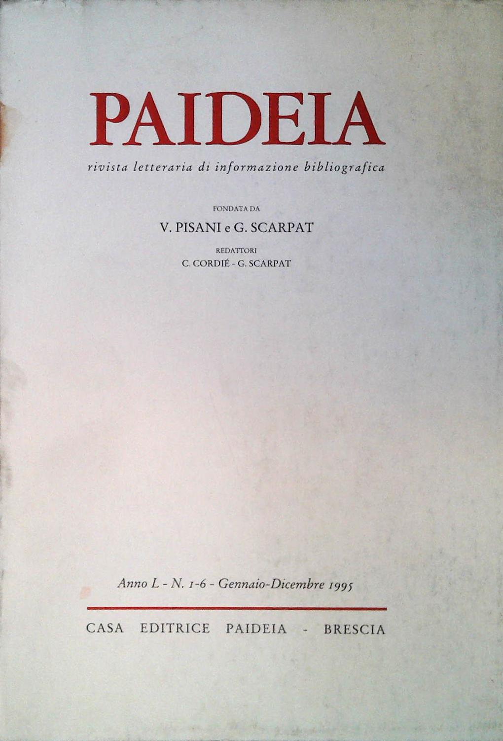 PAIDEIA - GENNAIO-DICEMBRE 1995
