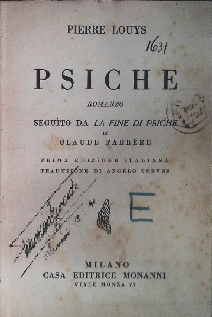 PSICHE - PIERRE LOUYS - MONANNI 1928