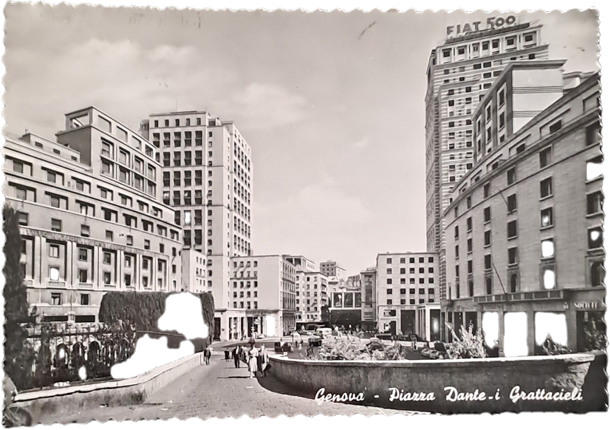 GENOVA - PIAZZA DANTE - I GRATTACIELI - V1963 - FG