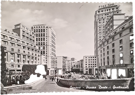 GENOVA - PIAZZA DANTE - I GRATTACIELI - V1963 - FG