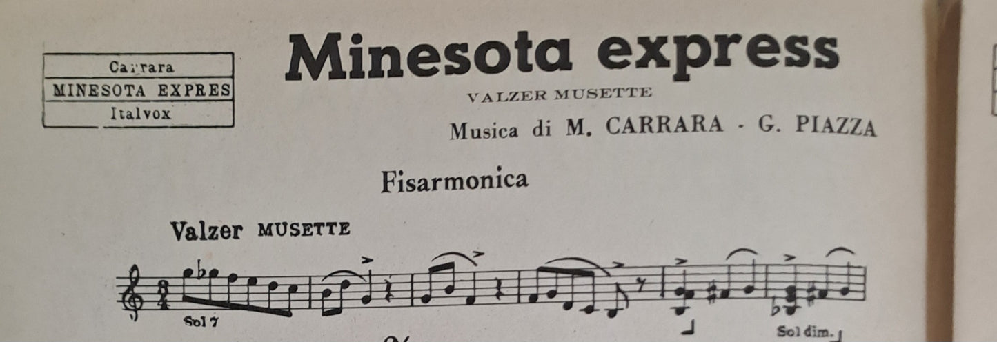 MARIO CARRARA - 6 BALLABILI PER FISARMONICA-SPARTITO-SHEET MUSIC