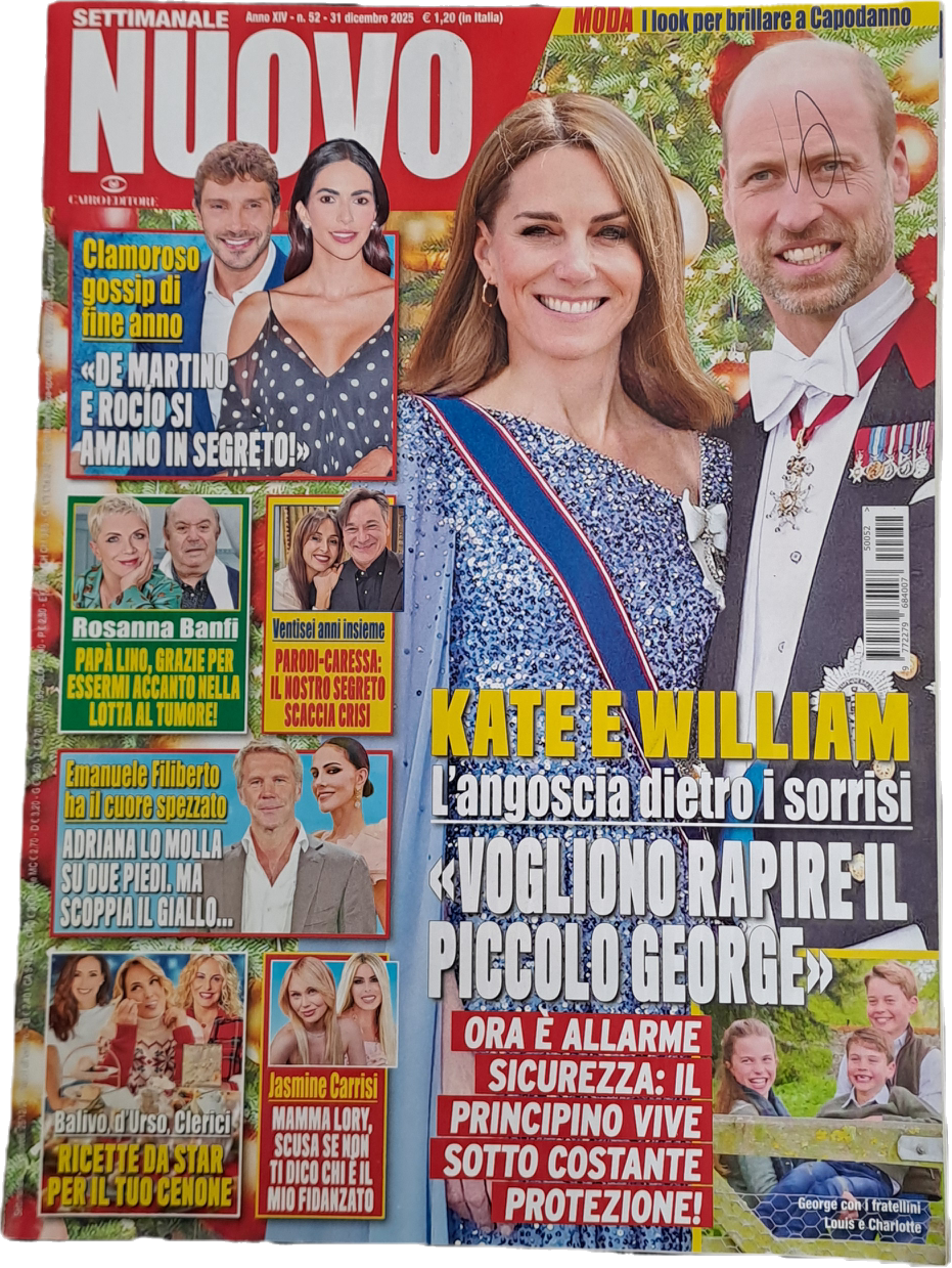 SETTIMANALE NUOVO - 31 DICEMBRE 2025  - KATE E WILLIAM-ROSANNA BANFI-OUTLET DEL LIBRO