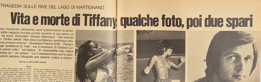 TIFFANY HOYWELD. VITA E MORTE - CLIPPING-RITAGLIO DI GIORNALE