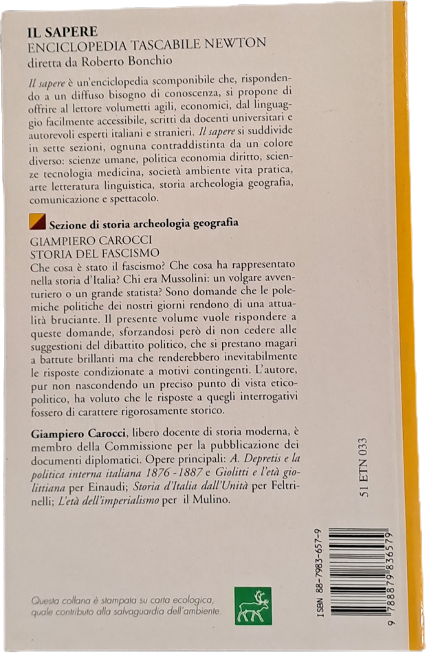 STORIA DEL FASCISMO - GIAMPIE4O CA5OCCI - NEWTON 1994 - OUTLET DEL LIBRO