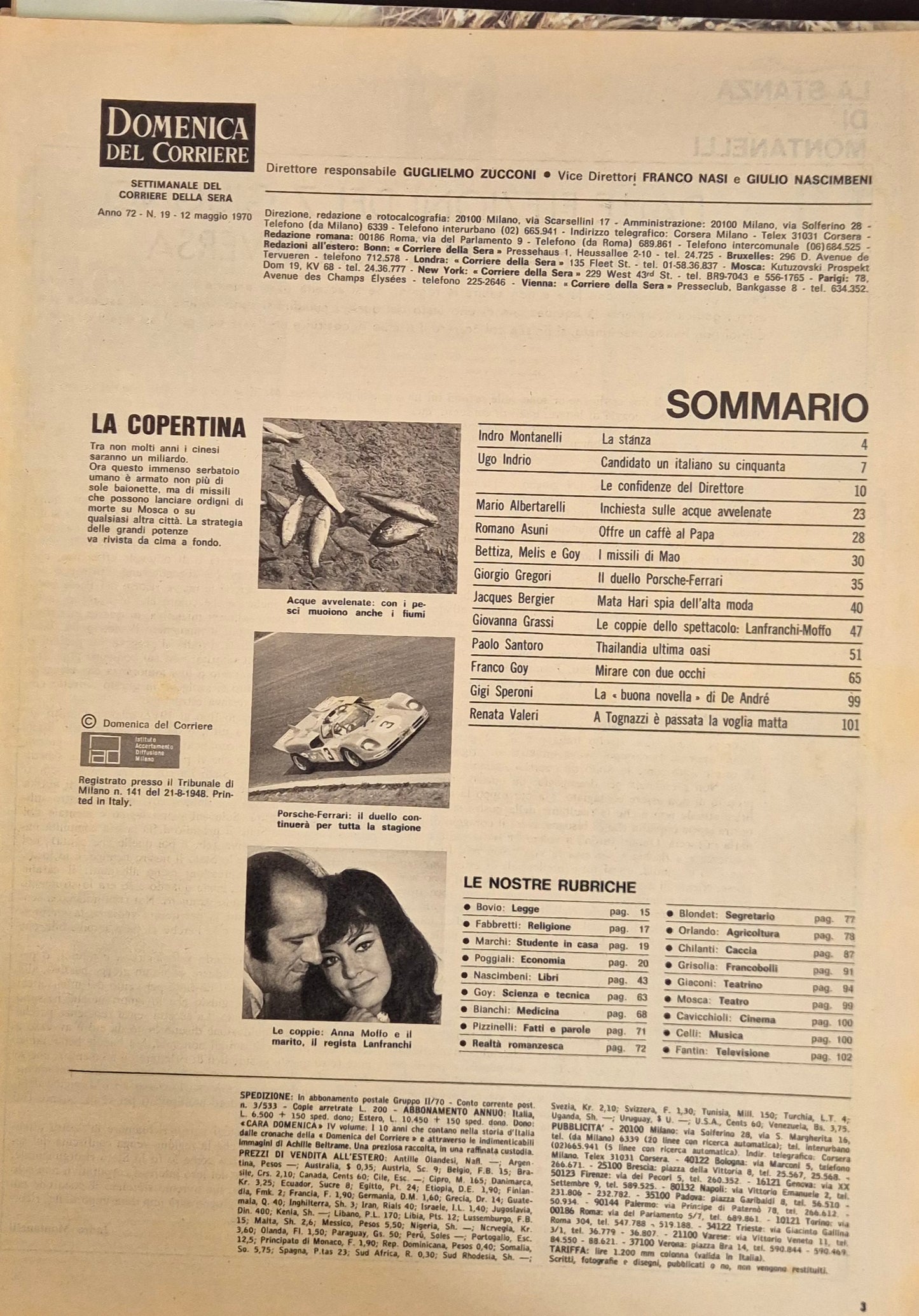 DOMENICA DEL CORRIERE 12 MAGGIO 1970 - I MISSILI DI MAO
