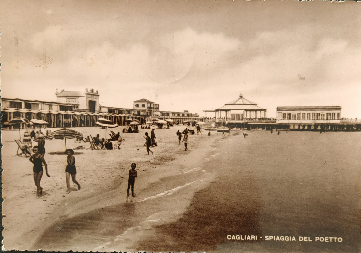 CAGLIARI - SPIAGGIA DEL POETTO - V1950 - FG - AMBRATA