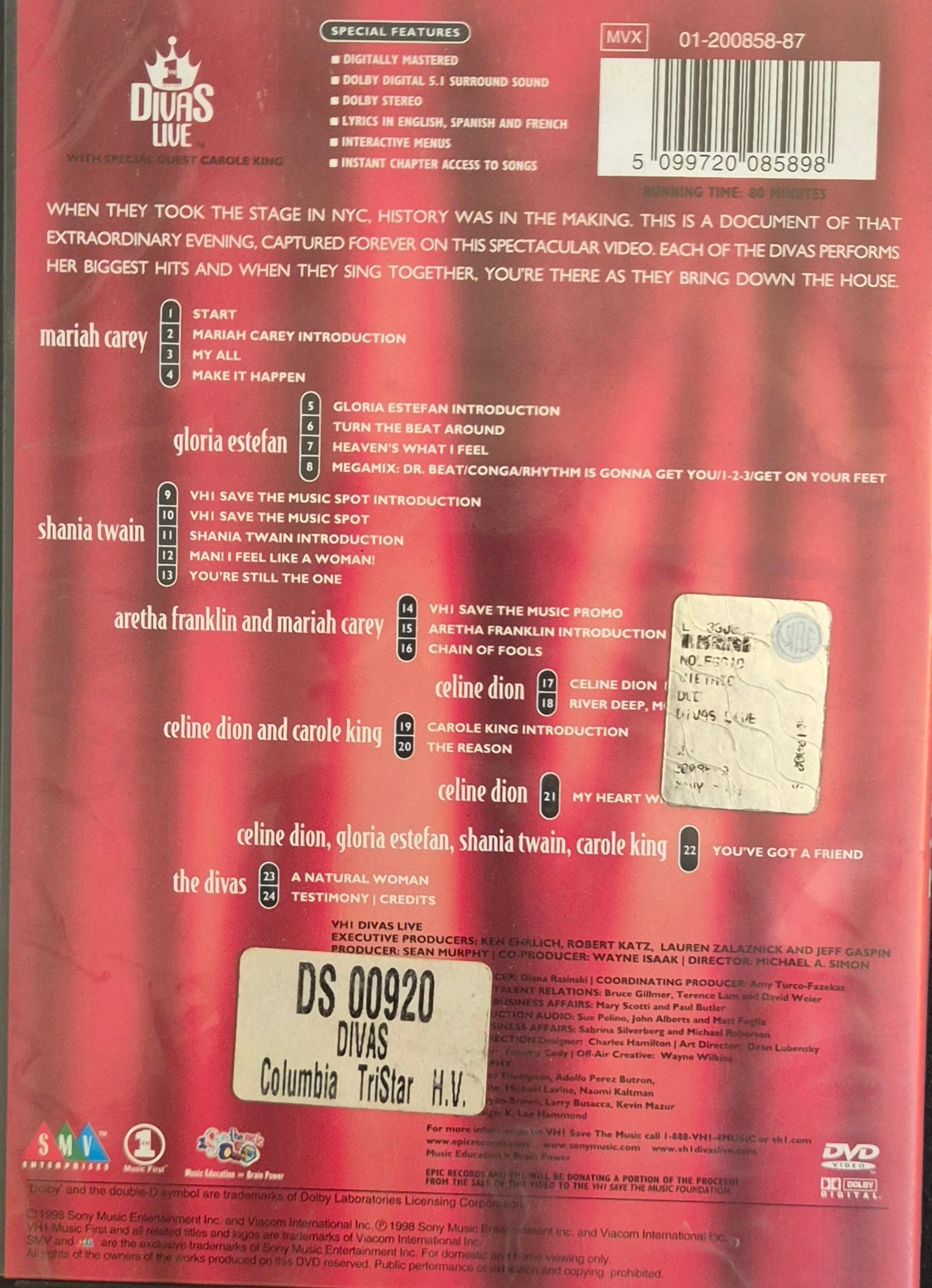 DIVAS LIVE - DVD - ENGLISH LANGUAGE