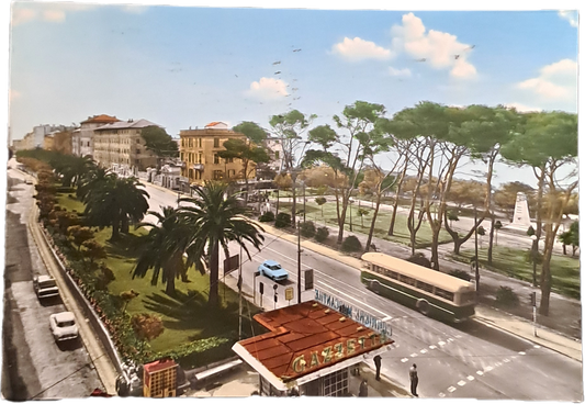 GENOVA QUINTO - VIA GIANNELLI E I GIARDINI - V1964 - FG - ACQUARELLATA
