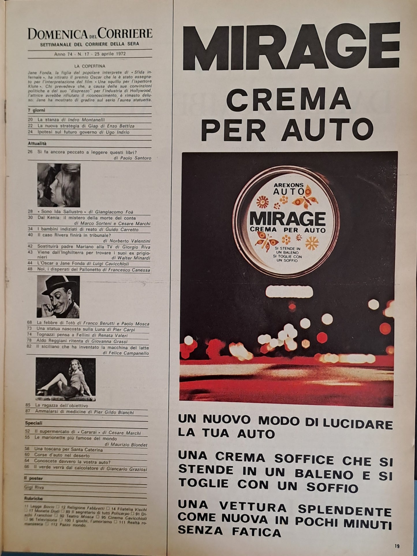DOMENICA DEL CORRIERE N. 17 -25 APRILE 1972