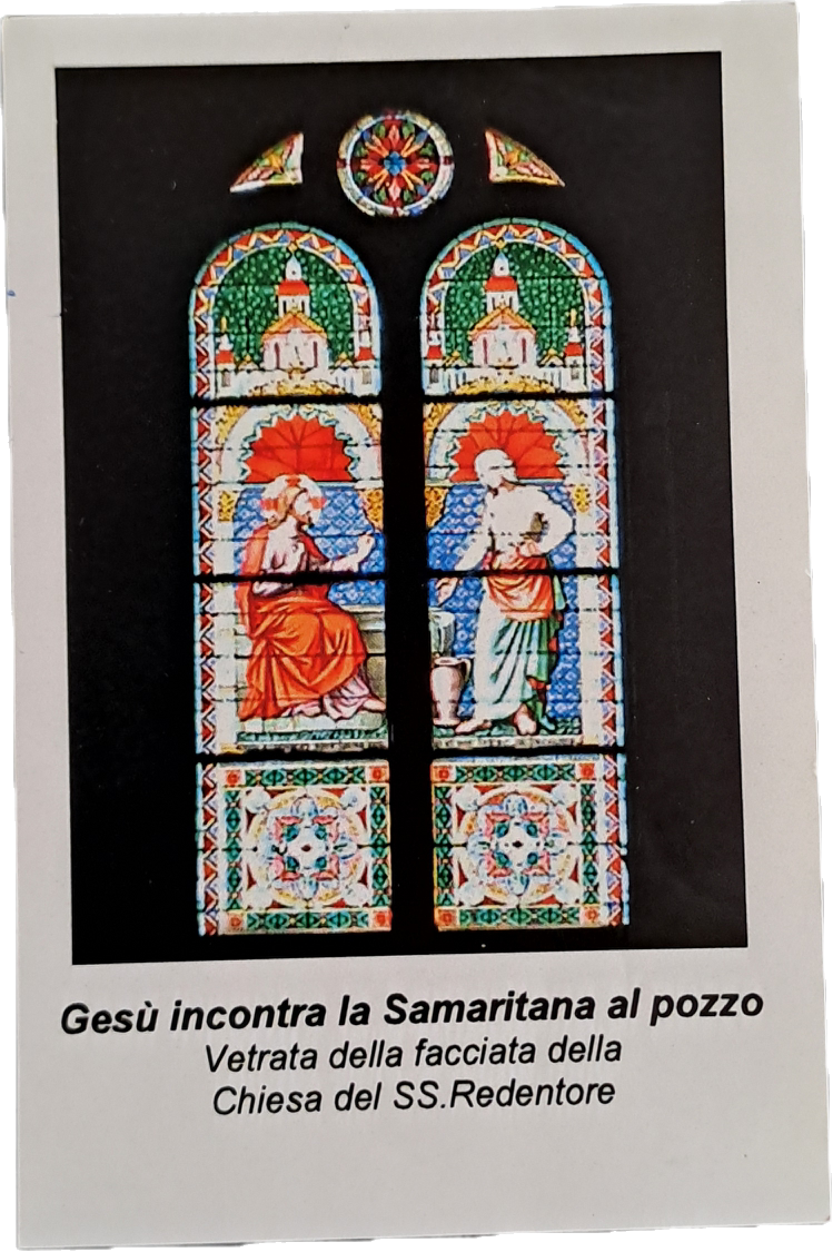 GESU' INCONTRA LA SAMARITANA AL POZZO - HOLY CARD