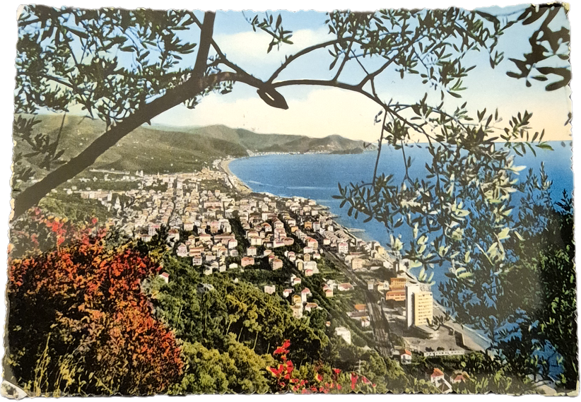 CHIAVARI - PANORAMA - V1957 - F - ACQUARELLATA
