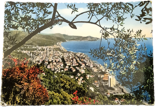 CHIAVARI - PANORAMA - V1957 - F - ACQUARELLATA