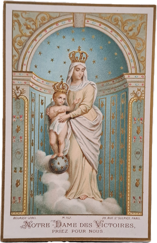 NOTRE DAME DES VICTOIRES - HOLY CARD