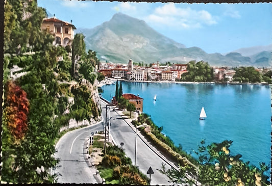 RIVA DEL GARDA - PANORAMA -V1961 - FG - ACQUARELLATA