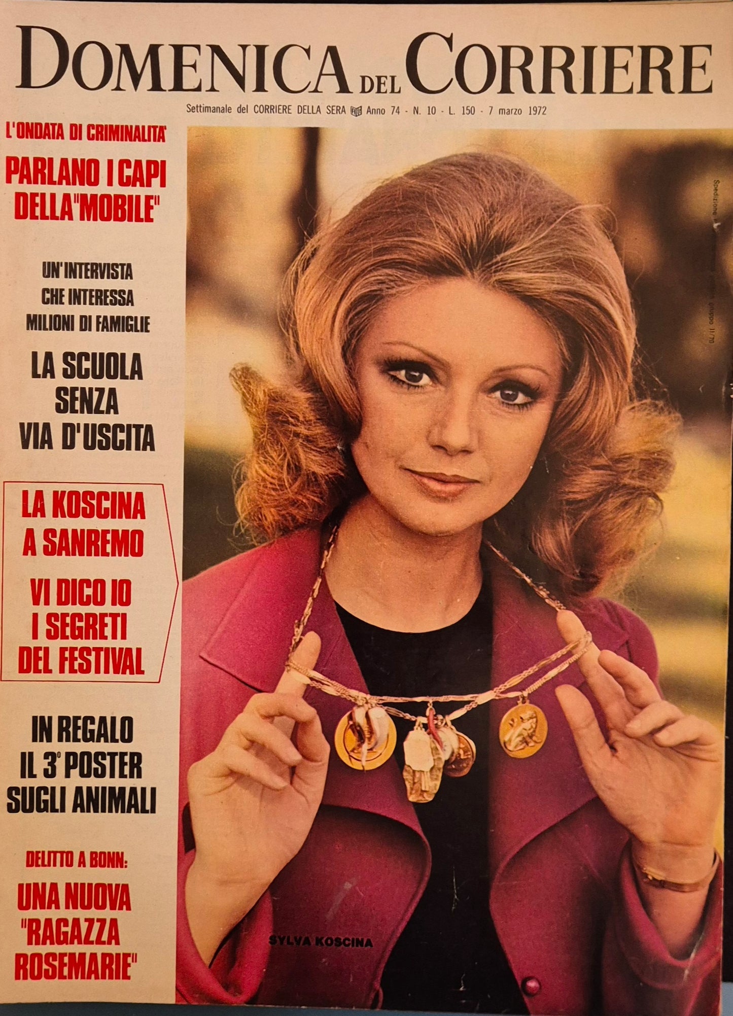 DOMENICA DEL CORRIERE 7 MARZO 1972 - SILVIA KOSHINA
