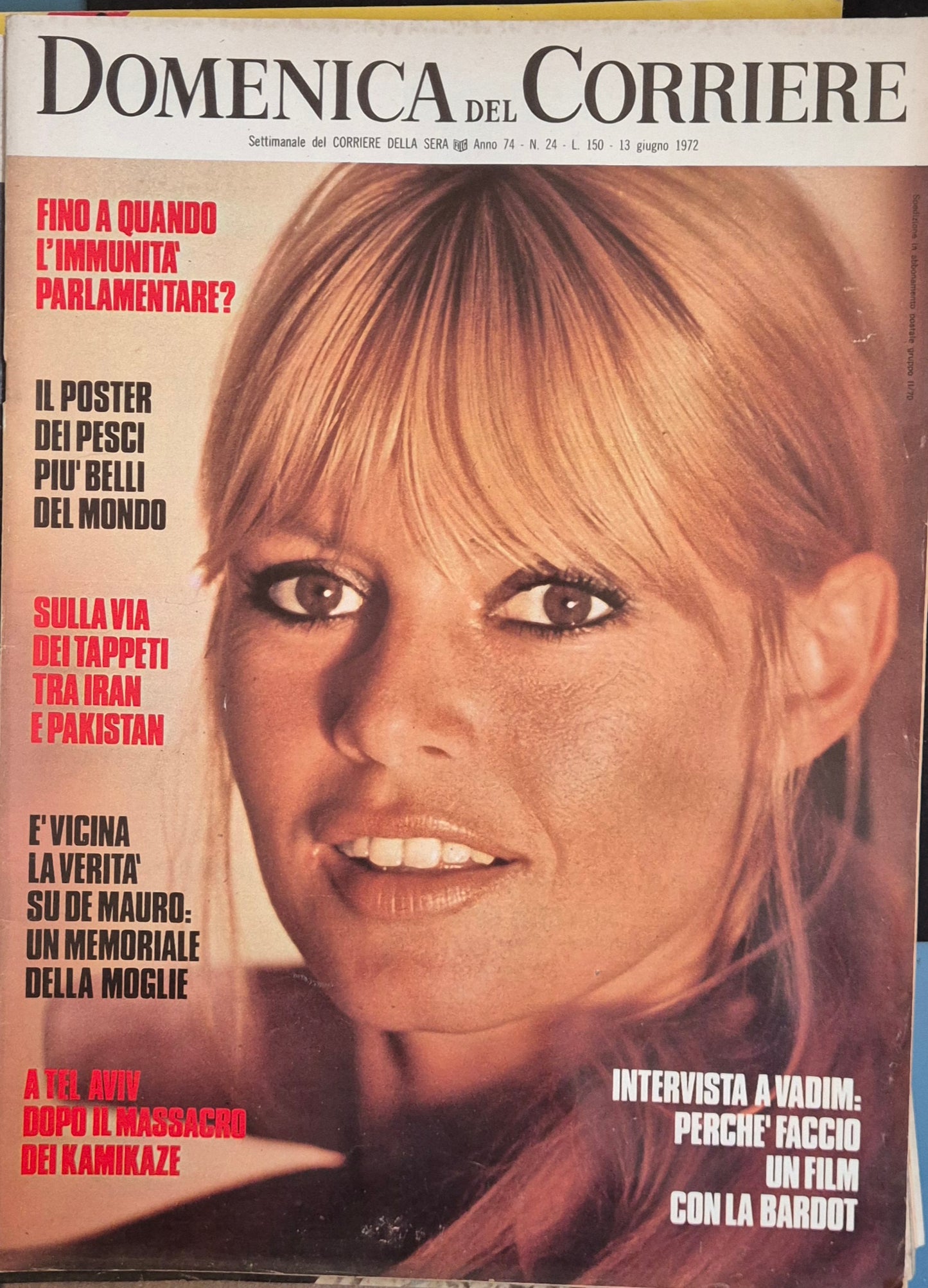 DOMENICA DEL CORRIERE N. 24 - 13 GIUGNO 1972