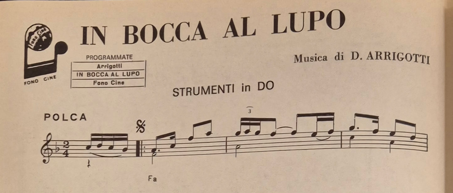 IN BOCCA AL LUPO - ANNABELLA - SPARTITO-SHEET MUSIC