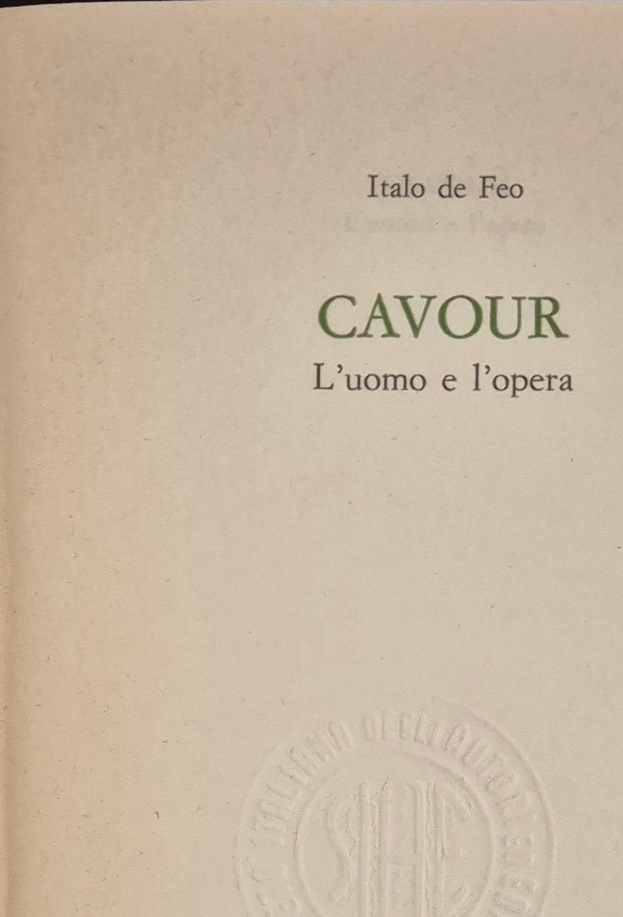 CAVOUR - ITALO DE FEO - MONDADORI 1970 - OUTLET DEL LIBRO