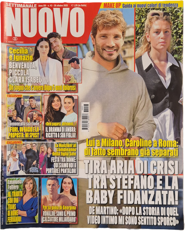 SETTIMANALE NUOVO 29 OTTOBRE 2025 - DE MARTINO - FOLLIERO - ELODIE - AMBRA