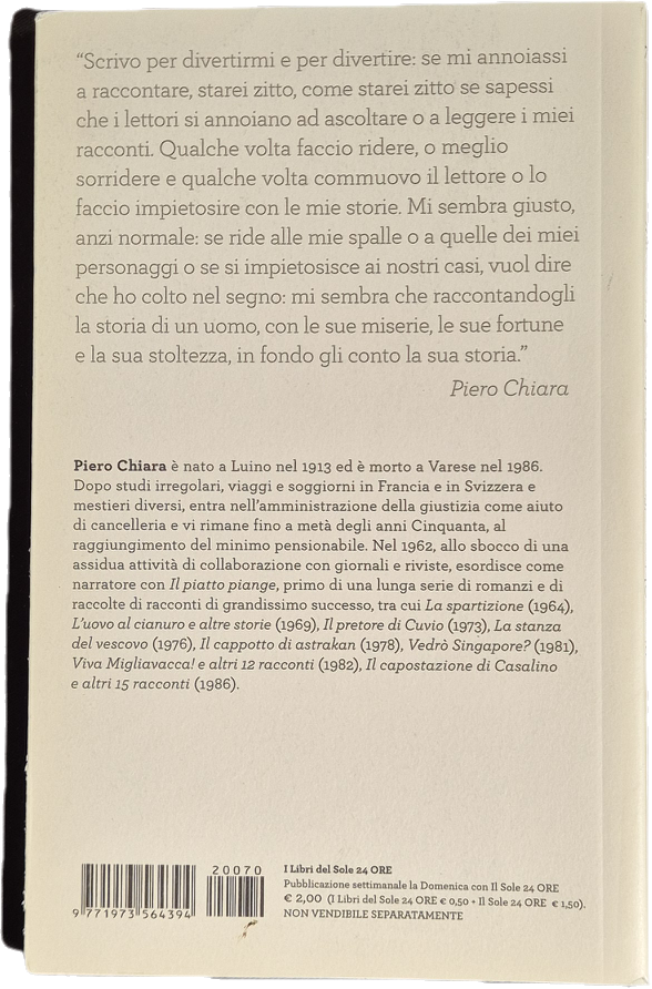TI SENTO GIUDITTA - PIERO CHIARA - IL SOLE 24ORE 2012 - OUTLET DEL LIBRO