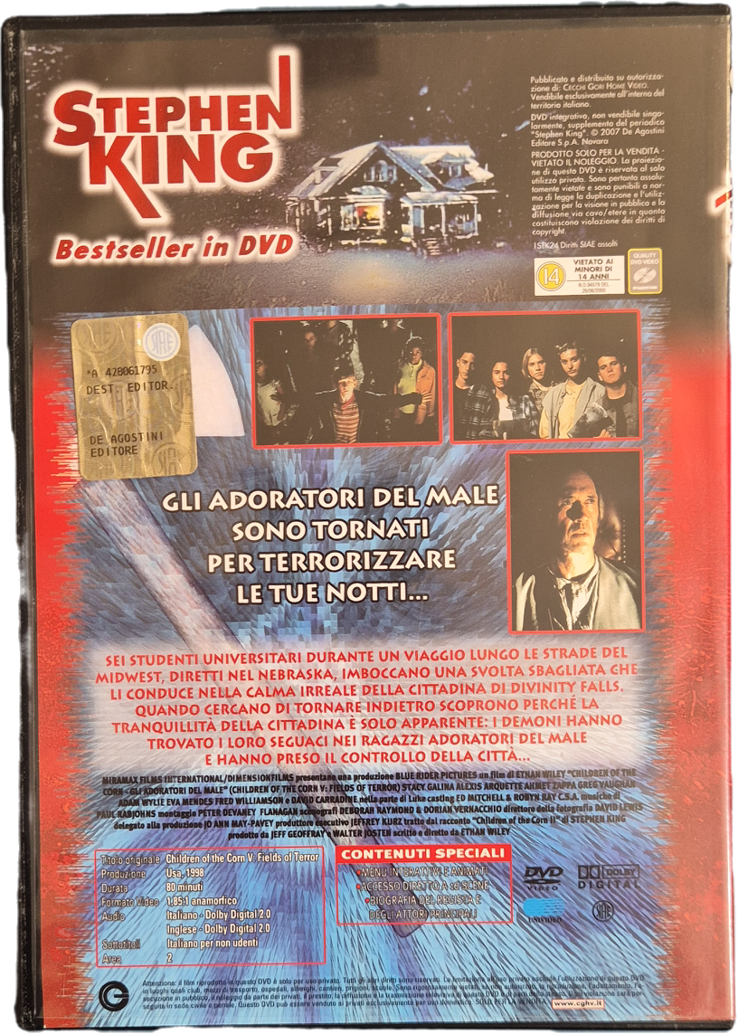GLI ADORATORI DEL MALE - STEPHEN KING - DVD