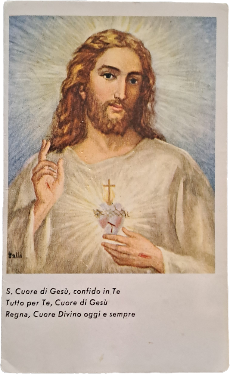 SACRO CUORE DI GESU'- SANTINO A LIBRO - HOLY CARD
