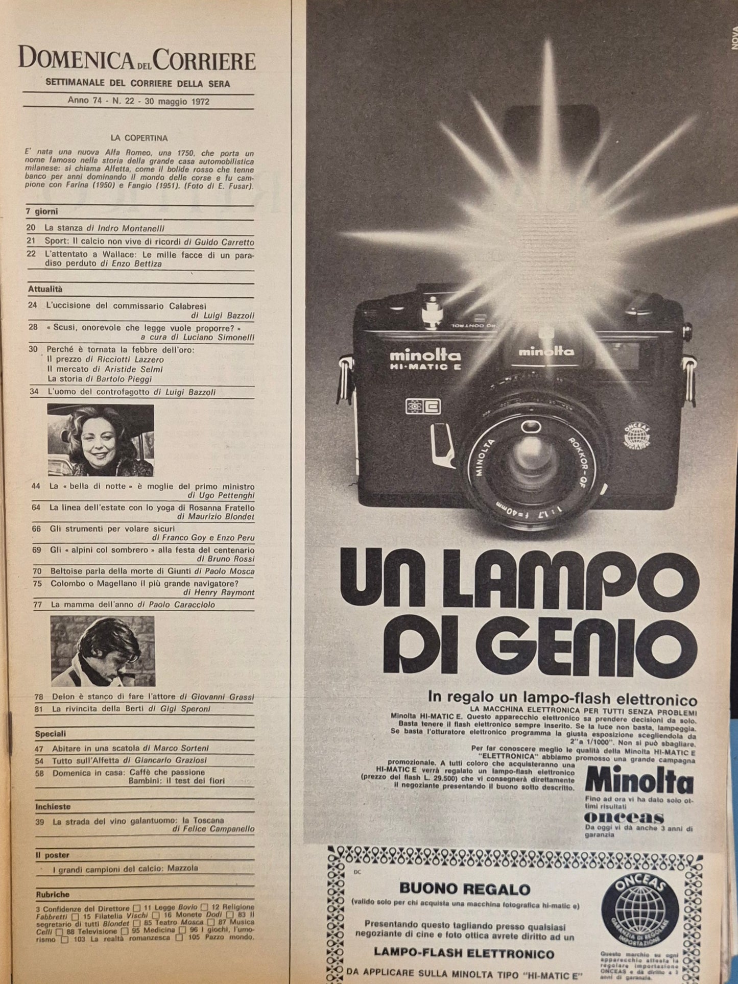 DOMENICA DEL CORRIERE N. 22 - 30 MAGGIO 1972