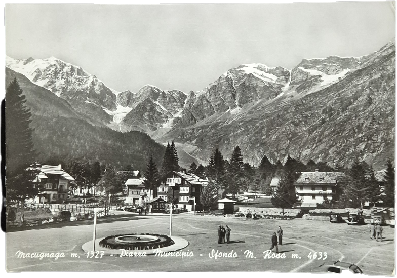 MACUGNAGA - PIAZZA MUNICIPIO MONTE ROSA - V1961 - FG