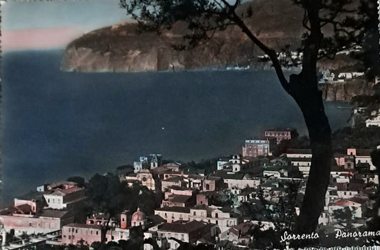 SORRENTO - PANORAMA - V1956 - FG - ACQUARELLATA
