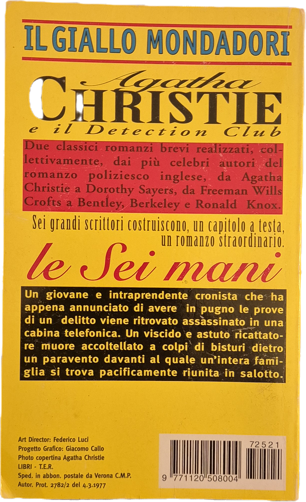LE SEI MANI - AGATHA CHRISTIE - GIALLO MONDADORI N. 2521