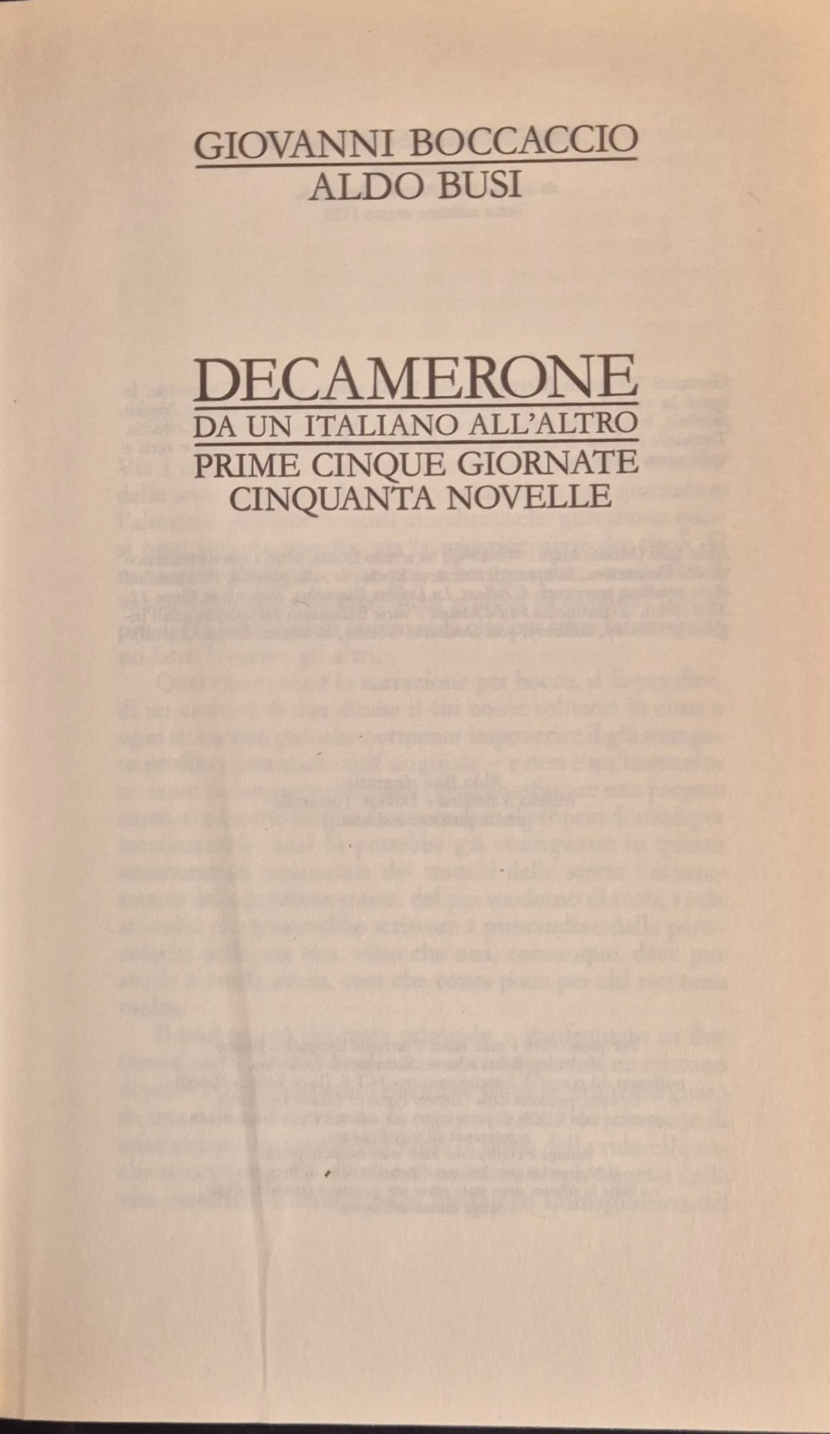 DECAMERONE - GIOVANNI BOCCACCIO-ALDO BUSI - 1992 - OUTLET DEL LIBRO