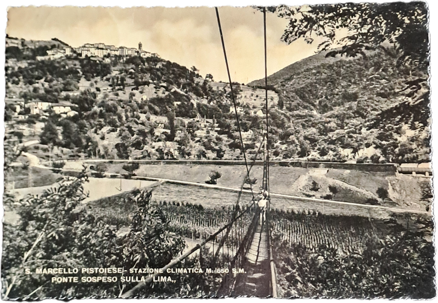 S.MARCELLO PISTOIESE - PONTE SOSPESO SULLA LIMA - V1953 - FG